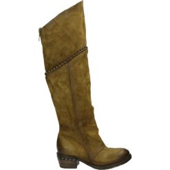 Kozaki - 239307 SENAPE. Brązowe buty zimowe damskie Venezia, ze skóry. Za 1099,00 zł.