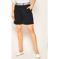 Szorty materiałowe TOMMY HILFIGER GMD WW0WW27634. Różowe szorty damskie TOMMY HILFIGER, bez wzorów, z elastanu. Za 449,00 zł.