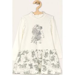Blukids - Sukienka dziecięca 74-98 cm. Białe sukienki dziewczęce Blukids, z nadrukiem, z elastanu, casualowe, z długim rękawem, długie, maxi, rozkloszowane. Za 69,90 zł.