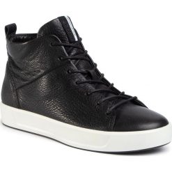 Sneakersy ECCO - Soft 8 Ladies 44053301001 Black. Czarne półbuty damskie ecco, na co dzień, bez wzorów, ze skóry, bez obcasa, bez zapięcia. W wyprzedaży za 469,00 zł.