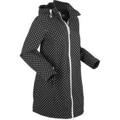 Długa kurtka softshell ze stretchem bonprix czarny. Czarne kurtki damskie bonprix, bez wzorów, z softshellu, długie, bez kaptura. Za 199,99 zł.