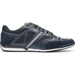 BOSS Saturn Tenisówki Niebieski. Niebieskie trampki męskie Boss, ze skóry. Za 891,95 zł.