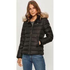 Tommy Jeans - Kurtka puchowa. Pomarańczowe kurtki damskie Tommy Jeans, s, bez wzorów, z elastanu, krótkie. Za 999,90 zł.