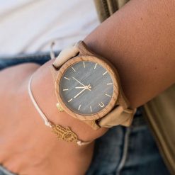 Zegarek Neat Zegarek damski wiąz drewniany niebiesko-złoty 38mm. Niebieskie zegarki damskie Neat, złote. Za 324,00 zł.