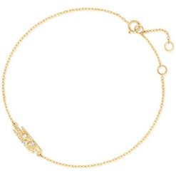 Wspaniała Złota Bransoletka - złoto 375, Biały topaz. Żółte bransoletki damskie W.KRUK, z topazem, złote. Za 399,00 zł.