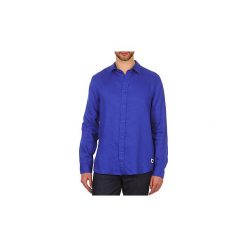 Koszule z długim rękawem Chevignon SPEED LINEN. Niebieskie koszule męskie marki Chevignon, s, bez wzorów, bez kołnierzyka, z długim rękawem. Za 303,20 zł.
