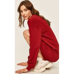 Answear - Sukienka. Brązowe sukienki damskie ANSWEAR, na co dzień, s, bez wzorów, z bawełny, casualowe, z okrągłym kołnierzem, z długim rękawem, długie, mini, proste. W wyprzedaży za 119,90 zł.