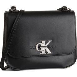 Torebka CALVIN KLEIN JEANS - Ckj Monogram Hw Med Flap K60K605786 BDS. Czarne listonoszki damskie Calvin Klein Jeans, bez wzorów, z jeansu, bez dodatków. W wyprzedaży za 519,00 zł.