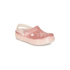 Chodaki Crocs CROCBAND ICE POP CLOG. Różowe klapki damskie Crocs, bez wzorów, bez obcasa. Za 219,00 zł.