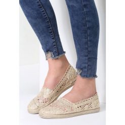 Espadryle damskie: Złote Espadryle Love Me