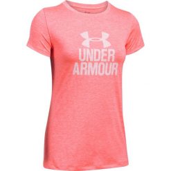 Topy sportowe damskie: Under Armour Koszulka damska Tech Crew- Graphic Twist różowa r. XS (1298411-963)