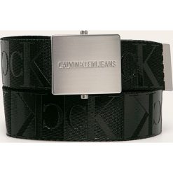 Calvin Klein Jeans - Pasek. Czarne paski męskie Calvin Klein Jeans, w paski, z jeansu. Za 179,90 zł.