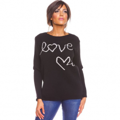Sweter "Love" w kolorze czarnym. Czarne swetry oversize damskie marki So Cachemire, s, z kaszmiru. W wyprzedaży za 173,95 zł.