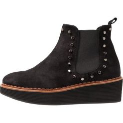 Élysèss Ankle boot afelpado. Czarne botki damskie marki Élysèss, ze skóry, bez obcasa, bez zapięcia. Za 629,00 zł.