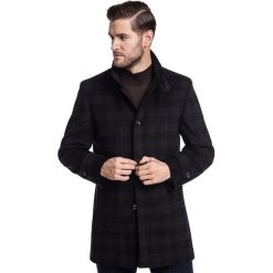 Płaszcz PIERPAOLO PSCS000108. Pomarańczowe płaszcze męskie Giacomo Conti, na zimę, m, w paski, z wełny, eleganckie, bez kaptura. Za 799,00 zł.