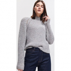 Sweter z domieszką wełny i moheru - Wielobarwn. Szare swetry klasyczne damskie Reserved, l, z wełny. Za 159,99 zł.
