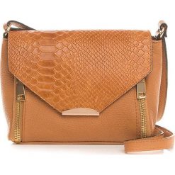 Torebki klasyczne damskie: Skórzana torebka w kolorze jasnobrązowym – 20 x 16 x 6 cm