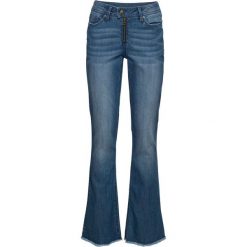Dżinsy BOOTCUT bonprix niebieski "stone”. Niebieskie jeansy damskie bonprix, z jeansu. Za 99,99 zł.