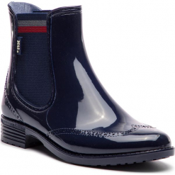 Kalosze XTI - 48361 Navy. Niebieskie buty zimowe damskie marki Xti, z materiału. Za 139,00 zł.
