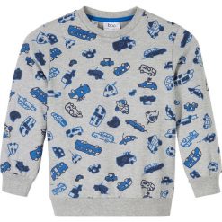 Bluza chłopięca bonprix jasnoszary melanż. Szare bluzy chłopięce bonprix, z nadrukiem, z bawełny, bez rękawów, bez kaptura. Za 49,99 zł.