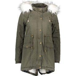 Parka w kolorze oliwkowo-białym. Brązowe parki damskie Winter Selection, bez wzorów, z futra, bez kaptura. W wyprzedaży za 269,95 zł.