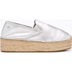 Marc O'Polo - Espadryle. Szare espadryle damskie marki Marc O'Polo, z materiału, na obcasie. W wyprzedaży za 229,90 zł.