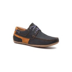 LASOCKI FOR MEN MB-JURA2-01. Niebieskie półbuty męskie Lasocki For Men, bez wzorów, ze skóry, bez zapięcia. Za 189,99 zł.