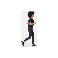 Legginsy do biegania RUN DRY+ FEEL damskie. Czarne legginsy sportowe damskie KALENJI, s, bez wzorów, z elastanu, do biegania. Za 69,99 zł.