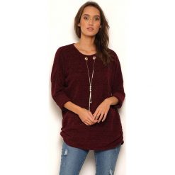 Sweter "Bony" w kolorze bordowym. Czerwone swetry damskie Manoukian, m, z wełny. W wyprzedaży za 109,95 zł.