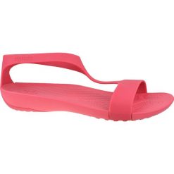 Crocs W Serena Sandals 205469-611 37/38 Czerwone. Czerwone klapki damskie Crocs, bez wzorów, z syntetyku, sportowe, bez obcasa, bez zapięcia. W wyprzedaży za 139,99 zł.