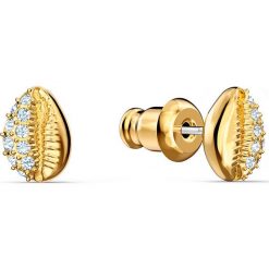 Swarovski - Kolczyki Shell. Żółte kolczyki damskie Swarovski, z kryształem, metalowe. W wyprzedaży za 119,90 zł.
