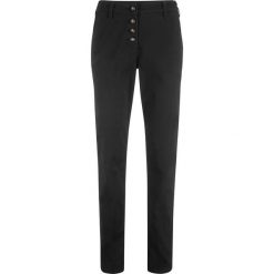 Spodnie chino z plisą guzikową bonprix czarny. Czarne spodnie damskie bonprix, bez wzorów. Za 99,99 zł.