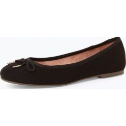 Tamaris - Damskie baleriny, czarny. Czarne baleriny damskie Tamaris, bez wzorów, eleganckie, bez obcasa. Za 129,95 zł.
