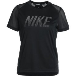 Topy sportowe damskie: Nike Performance DRY MILER Tshirt z nadrukiem black/white/reflective silver