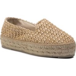 Espadryle MANEBI - Slippers D V 2.7 D0 Raffia. Brązowe espadryle damskie Manebi, bez wzorów, z tworzywa sztucznego, bez obcasa, na płaskiej podeszwie, bez zapięcia. W wyprzedaży za 319,00 zł.