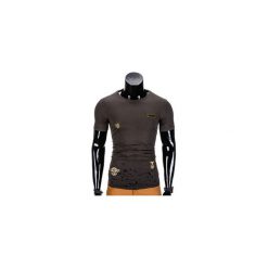 T-SHIRT MĘSKI Z NADRUKIEM S841 - KHAKI. Brązowe t-shirty męskie z nadrukiem marki Ombre Clothing, s. Za 29,00 zł.