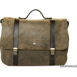 Teczka torba na ramię JAZZY RISK UP 136 brąz. Brązowe torby męskie skórzane marki Pakamera, bez wzorów, ze skóry, na ramię. Za 505,00 zł.