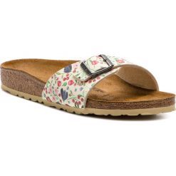 Klapki BIRKENSTOCK - Madrid Bs 1012775 Meadow Flowers Beige. Brązowe klapki damskie Birkenstock, bez wzorów, ze skóry ekologicznej, bez obcasa. W wyprzedaży za 219,00 zł.