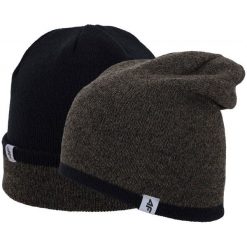 Czapki męskie: 4F Męska Czapka H4Z17 cam010 Khaki Melanż L-Xl