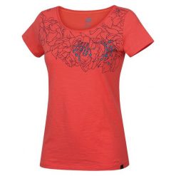 Hannah Koszulka Damska Karmela Georgia Peach 40. Pomarańczowe bluzki sportowe damskie Hannah, z nadrukiem, ze skóry, bez kołnierzyka, z krótkim rękawem, krótkie, bez kaptura, climacool (adidas). W wyprzedaży za 79,00 zł.