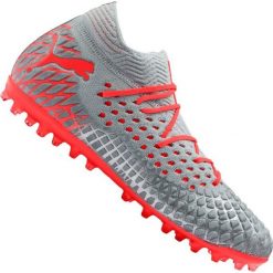 Buty piłkarskie Puma Future 4.1 Netfit Mg M 105678-01. Szare buty sportowe męskie Puma, na jesień, z dzianiny, na sznurówki, do piłki nożnej. W wyprzedaży za 719,00 zł.