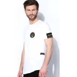 T-shirty męskie z nadrukiem: Biała Koszulka Fast Roof