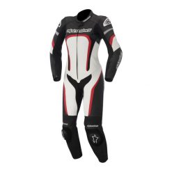 Kombinezon jednoczęściowy STELLA MOTEGI ALPINESTARS kolor biały/czarny/czerwony, rozmiar 50. Czerwone kombinezony damskie Alpinestars, na imprezę, bez wzorów, sportowe, bez kołnierzyka, bez rękawów. W wyprzedaży za 1839,00 zł.