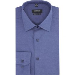Koszula versone 2519 długi rękaw custom fit granatowy. Niebieskie koszule męskie marki Recman, m, bez wzorów, bez kołnierzyka, z długim rękawem. Za 159,00 zł.