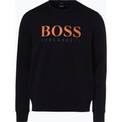BOSS - Męska bluza nierozpinana – Stadler 19, niebieski. Niebieskie bluzy męskie Boss, m, z napisami, eleganckie, bez kołnierzyka, bez rękawów, bez kaptura. Za 599,95 zł.