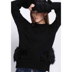 Czarny Sweter Counting Stars. Czarne swetry damskie Born2be, s, bez wzorów, bez rękawów, bez kaptura. Za 114,99 zł.