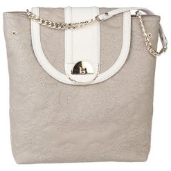 Torebki klasyczne damskie: Torebka w kolorze piaskowym – (S)26 x (W)32 x (G)14 cm