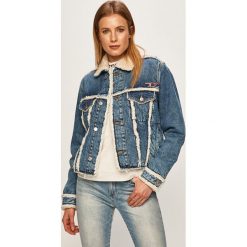 Diesel - Kurtka jeansowa. Niebieskie kurtki damskie Diesel, s, bez wzorów, z bawełny, krótkie, bez kaptura. Za 879,90 zł.