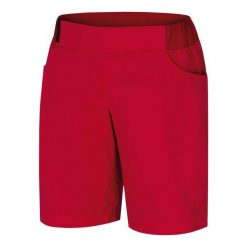 Hannah Galvina Bright Rose 38. Czerwone spodenki sportowe damskie Hannah, bez wzorów, z materiału, klasyczne, outdoorowe. W wyprzedaży za 119,00 zł.