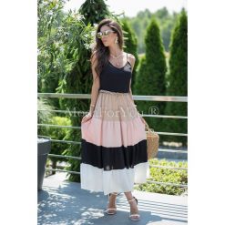 Sukienka Stripes. Szare sukienki damskie Modaforyou, na lato, s, bez wzorów, z elastanu, bez kołnierzyka, bez rękawów, długie, maxi. Za 99,00 zł.